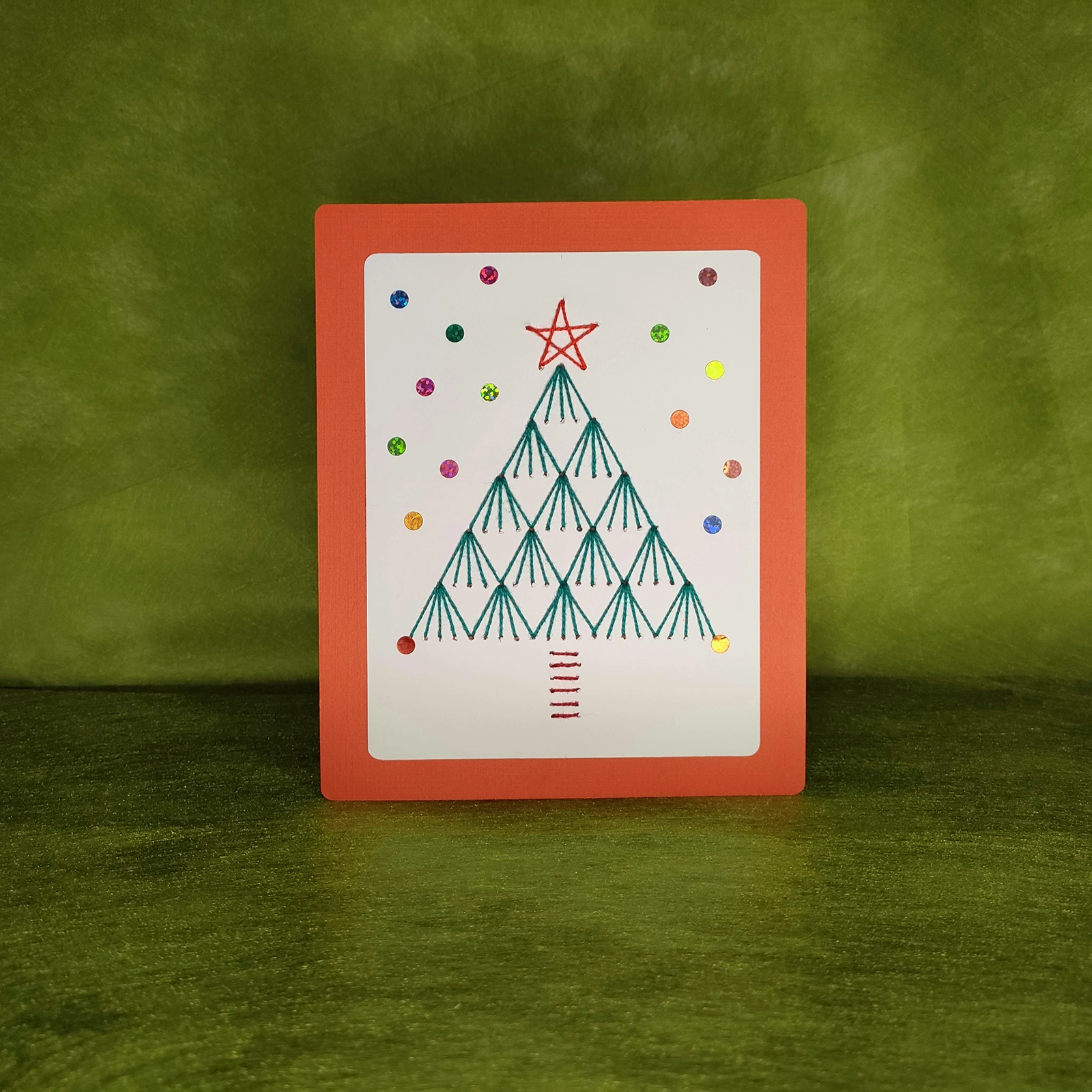 LAC-CARTE-SIMPLE-NOEL-carte brodee